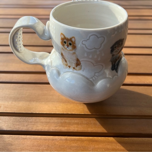 Unique Cute Handmade Cats On Clouds Coffee Tea Mug Signed - Picture 5 of 10
